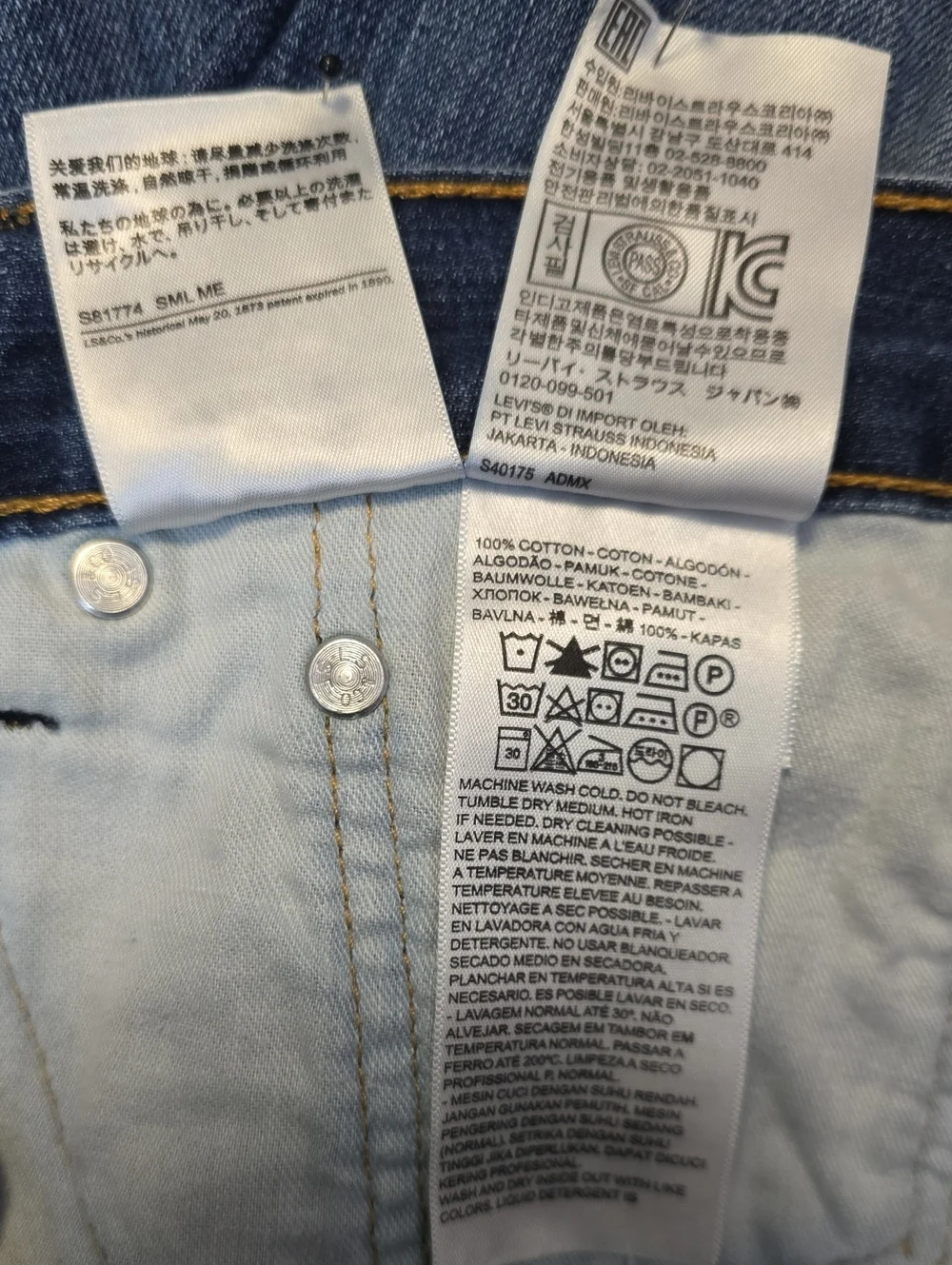 Levi's 514 36 X 30 Classic Men's Blue Straight-Leg Jeans